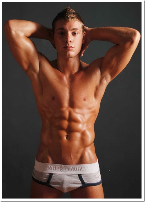 Hot boy with abs in frankie morello underwear briefs