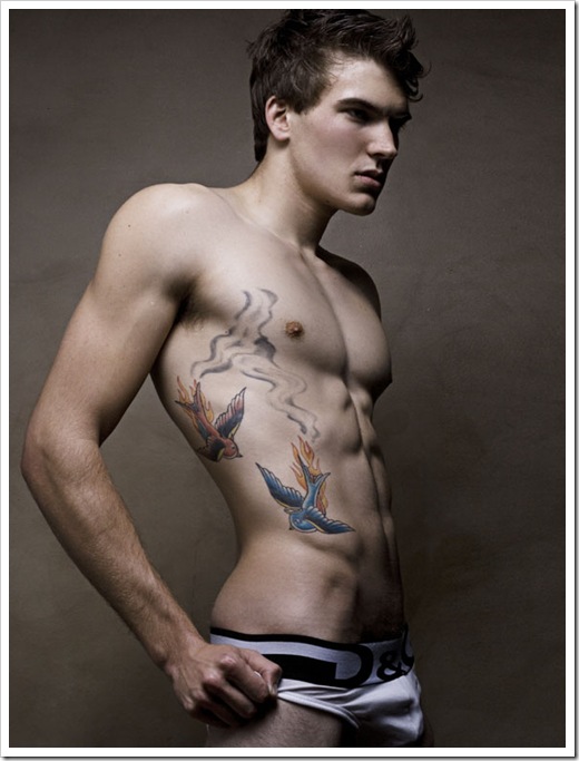 hot tattoo boy in D&G briefs