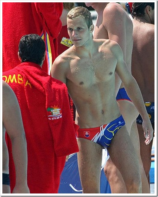 hot swimmer in a speedo