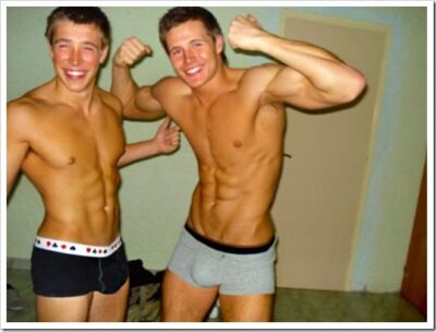 Boys in Briefs Flexing