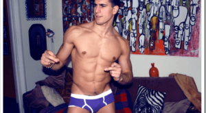 Dancing Stud in Purple Briefs