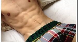 Laying Back In Tommy Hilfiger Plaid Boxer Briefs