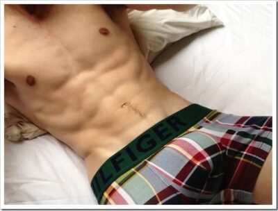 Laying Back In Tommy Hilfiger Plaid Boxer Briefs