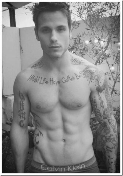 Hot, Scruffy, Tattoo Boy In Calvin Klein Briefs