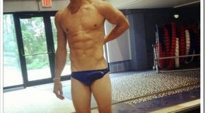 Blue Speedo Boner