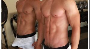 Twin Brother Boners in White FILA Boxers