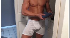 Getting The Laundry Done – White Boxer Briefs