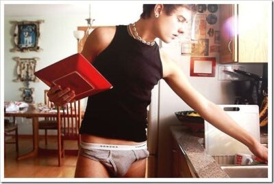 Houseboy in Gray Briefs