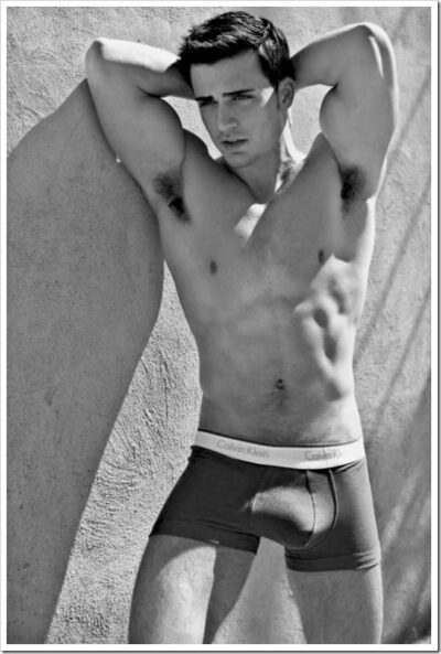 The Classic Armpit Pose in Calvin Klein Boxer Briefs