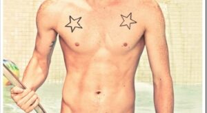 Star Tattoo Boy in GBGB Blue Briefs