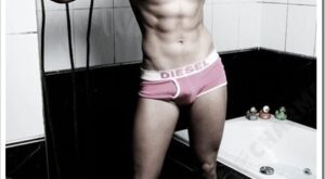 Black and White With A Touch of Pink Diesel Briefs