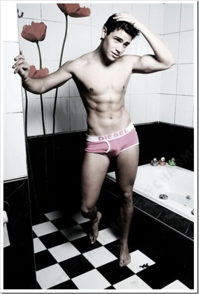Black and White With A Touch of Pink Diesel Briefs
