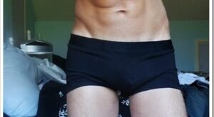 Abs in Black Boxer Briefs