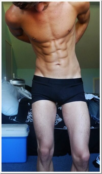 Abs in Black Boxer Briefs