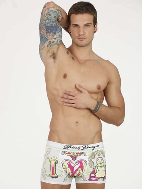 Hot tattoo guy in Piss & Vinegar Briefs