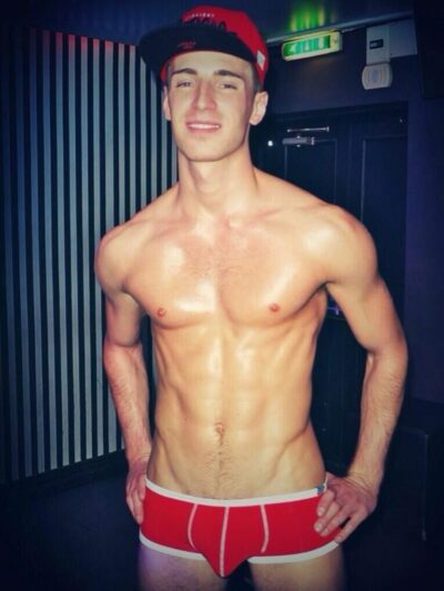 Go-Go Dancer In Red Briefs