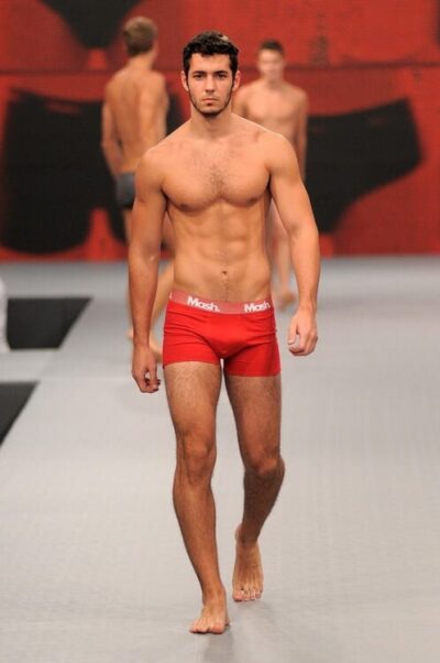 Runway Model In Mash Boxer Briefs