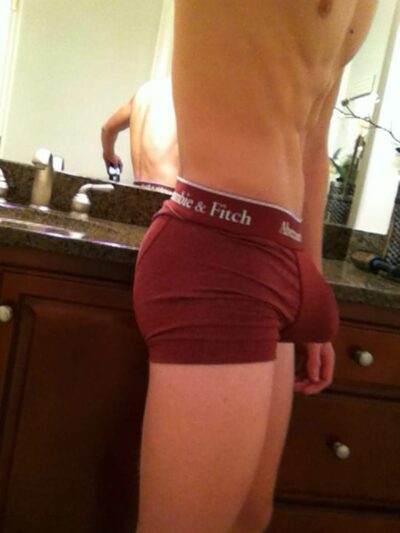 Bulging Out In A&F Boxer Briefs