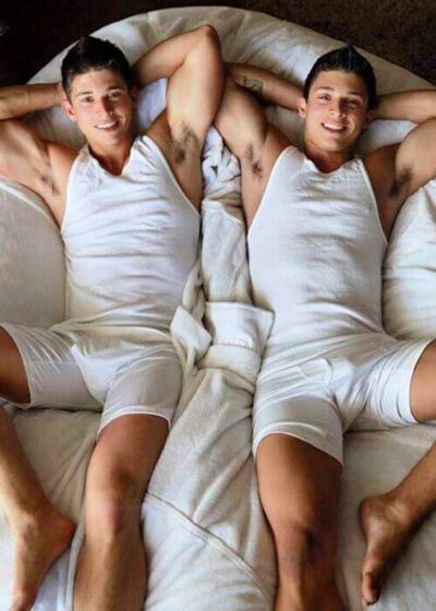 Hot Twin Brothers in Boxers