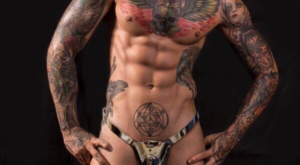 Tattooed Muscle Boy in Jockstrap