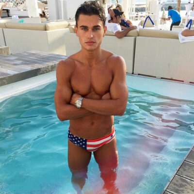 Red, White, and Blue Swim Briefs