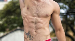 Scruff in Male Basics Mesh Trunks