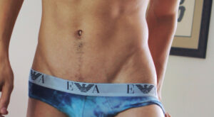 Stripping Down in Emporio Armani Briefs