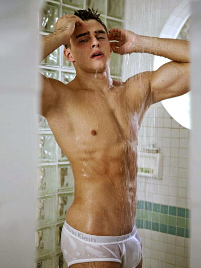 Shower Time in Calvin Klein Briefs
