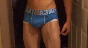 Muscle Twink in Blue Calvins