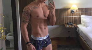 Nerdy Hot in CK Square Cut Briefs