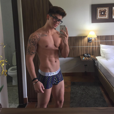 Nerdy Hot in CK Square Cut Briefs