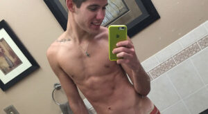 Twink Selfie in American Flag Briefs