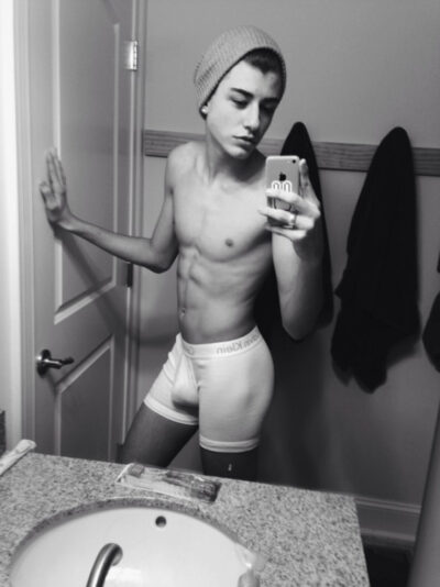 Twink Selfie in CK Boxer Briefs