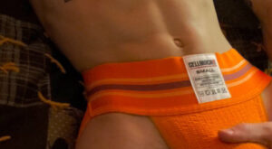 Orange Jockstrap Bulge