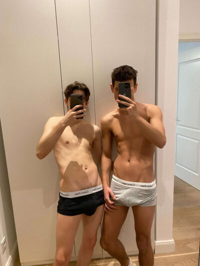 Double Selfies in Calvin Klein Boxer Briefs