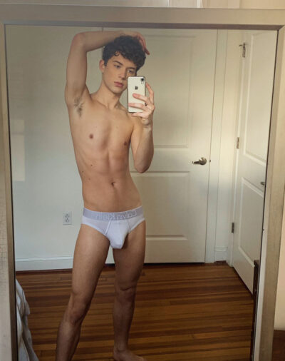 Showing off a Bulge in Calvin Klein Briefs