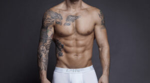 Tattooed Muscle in C-IN2 While Classic Boxer Briefs