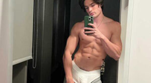 Hung in White Briefs & Sweatpants