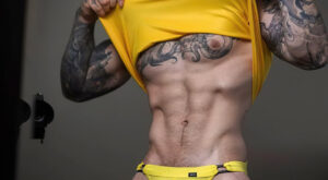 Bulging Yellow Muscle Jock