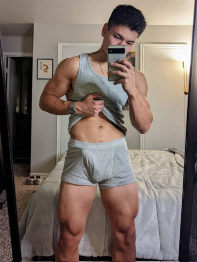 Muscle Boner in CK Boxer Briefs