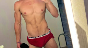 Shaggy Blond Selfie in Tommy Hilfiger Boxers