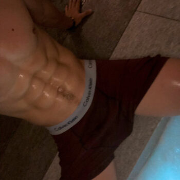 Hot Tub Abs & Happy Trail in CK Boxers