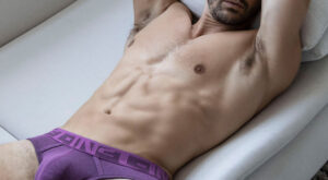 Lick These Pits in Purple C-IN2 Briefs