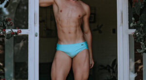 Muscle Thighs in Swim Briefs