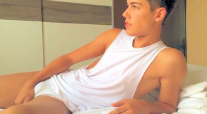 Twink Laying Back in Briefs
