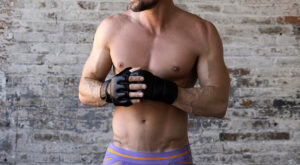 Boxing Practice in a C-IN2 Jockstrap