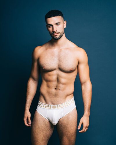 Dick Tip in Versace Briefs