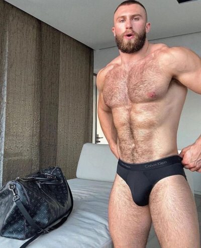 Furry Daddy in CK Briefs