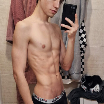 Skinny Abs Check in FILA Boxer Briefs
