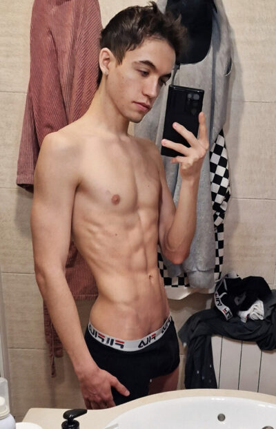 Skinny Abs Check in FILA Boxer Briefs